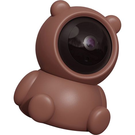 Caméra de sécurité intérieure 2MP Wifi infrarouge vision nocturne application de visualisation caméra panoramique et inclinable prise US 100 à 240V Brown Bear (1/5)