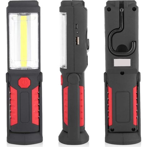 COB-LED-Taschenlampe mit drehbarem Sockel und Aufhängehaken, COB-Notleuchte, Haushalts- und Wanderaccessoire für Camping und Notbeleuchtung (1/5)