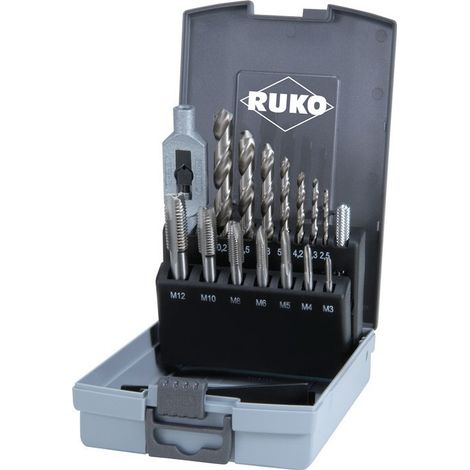Ruko Juego de machos de roscar 15 piezas metálicas de alta precisión (1/5)