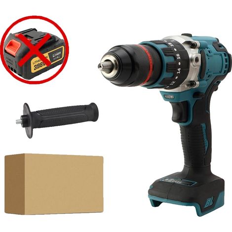 Taladro de impacto, motor sin escobillas, funcionalidad 3 en 1, no requiere batería ni enchufe. (1/2)