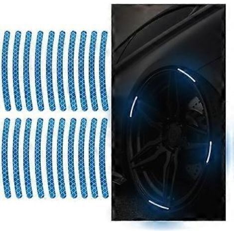 Set mit 20 reflektierenden Aufklebern für Autofelgen, kratzfeste Aufkleber für mehr Sicherheit bei Nacht, dekorative Sicherheitsaufkleber für Autofelgen (1/4)