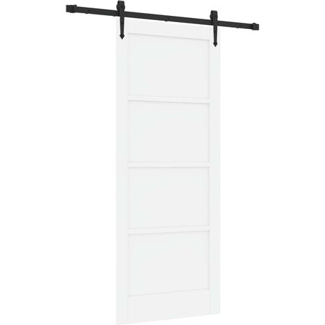 Maison Exclusive - Schiebetür ORKDAL Weiß 83 x 202 cm Massives Ki
