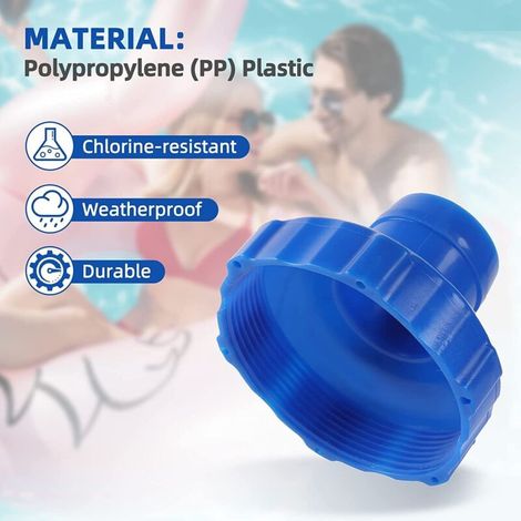 Adapter Typ B für Intex-Aufstellpool-Skimmerschlauch. Kompatibel mit Modellen der Serien 11238 und 28000E. Schnellanschlussadapter (2er-Pack). (1/4)