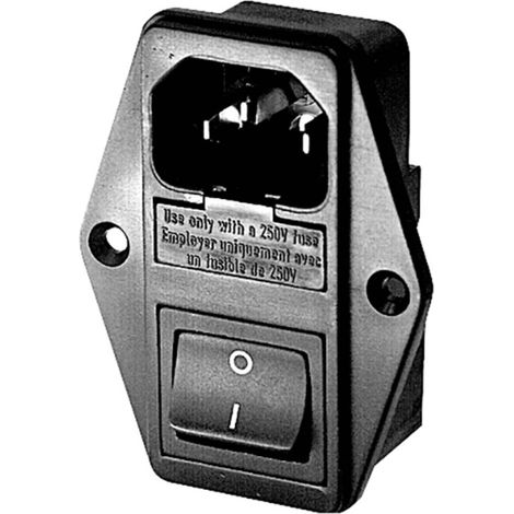 Schurter 4304.6087 Connectique pour appareils réfrigérants mâle, droit Nombre total de pôles: 3 10 mA noir 1 pc(s)