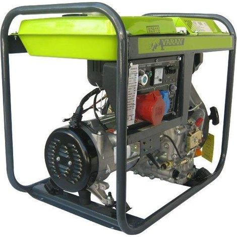 Varan Motors - 92611 Generador eléctrico diésel 5.0kVA, 1 x 400V, 1 x 230V, 1 x 12VDC (1/6)