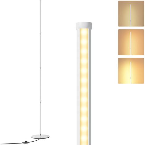 EDISHINE Stehlampe Wohnzimmer, LED Stehlampe Dimmbar, 3000K warmweiße Stehleuchte mit Memory-Funktion, höhenverstellbar 146 cm