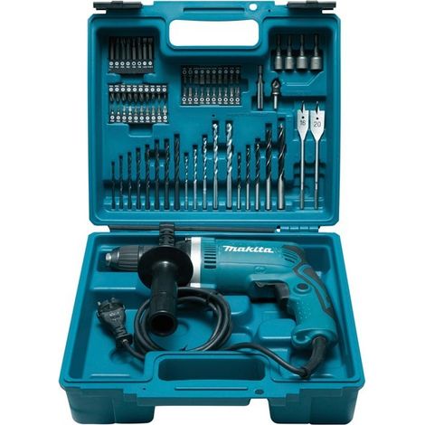 Taladro de impacto MAKITA - 710W + kit de accesorios - HP1631KX3