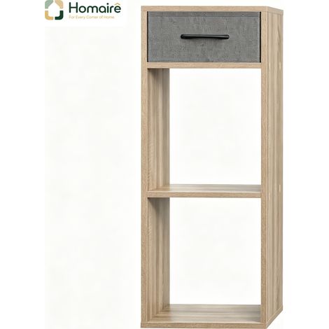 Graues Bücherregal aus Holz mit Stauraum 32,4 x 30 x 80 cm HOMAIRE (1/5)