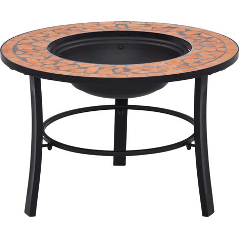 vidaXL Braciere a Mosaico Terracotta 68 cm in Ceramica