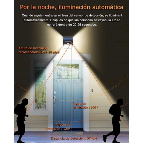 Lampe solaire extérieure 216 LED 1000 lm – Détecteur mouvement 300°, IP65 – Murale pour jardin ou entrée