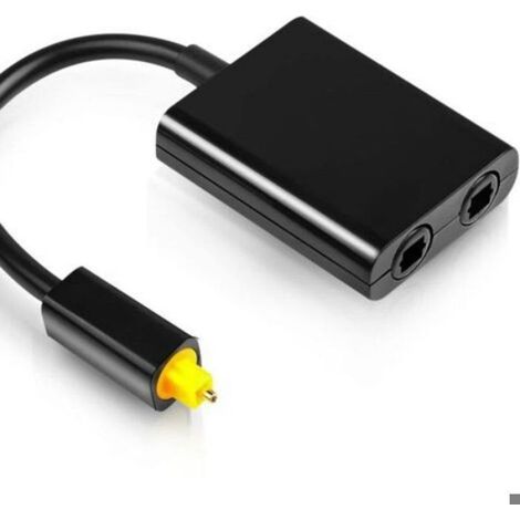 Splitter Audio Optique - 1 Entrée vers 2 Sorties Toslink - Répartiteur Fibre Optique pour CD DVD TV Numérique Console - 1 Pièce (1/5)