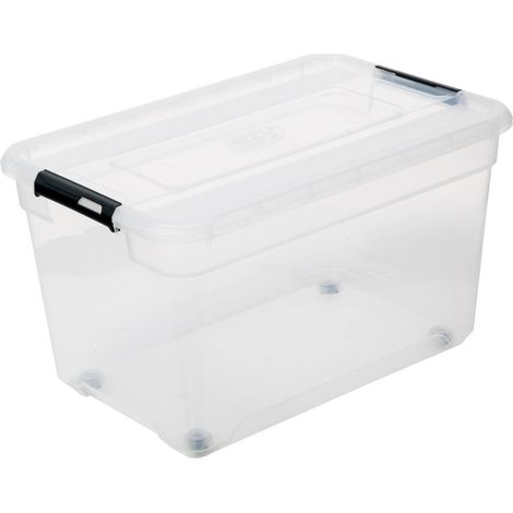 Scatola di plastica trasparente solutions+ da 52 l  - 5five