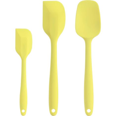 Silikon Spachtel Set Hitzebeständig bis 315°C, BPA-frei, Macaron Gelb