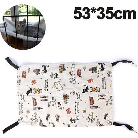 Hamac suspendu pour chat, cage, lit réversible avec sangles réglables, furet (1/5)