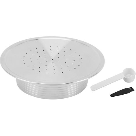 Capsules de café rechargeables en acier inoxydable 304, dosette réutilisable, tasse filtrante avec brosse et cuillère pour Machines Senseo HD7801