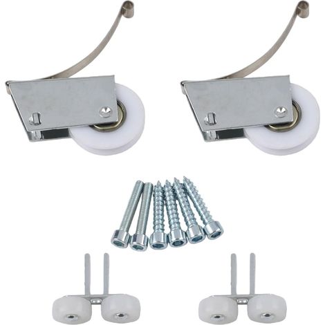 2pcs Sliding Cabinet Wheels Heavy Duty Iron (1/5)