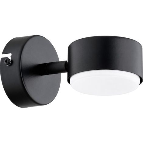 Applique murale moderne ronde noire orientable 1xGX53 10W ENISEC Alfa