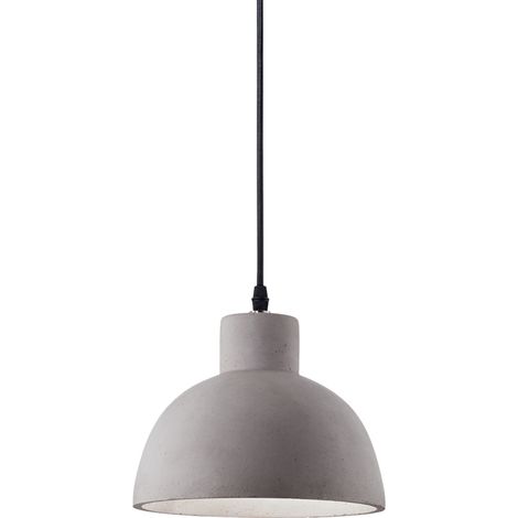 Sospensione Industrial-Minimal Oil-5 Metallo Cemento Grigio 1 Luce E27 (1/3)