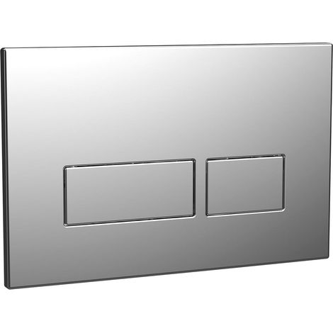 Orbit Square Dual Button Toilet Flush Plate - Chrome (1/2)