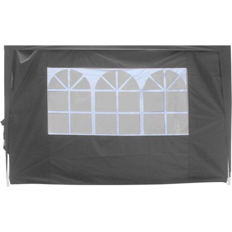 3x3M Anthracite Pop Up Gazebo Side Panel Wall with Window 1 Piece Only
