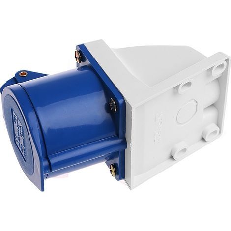 Industriesteckdose, 32 Ampere, 3-polig, 220–250 Volt, Schutzart IP44 (wasserdicht), 2P+E 32A, 1 Stück (1/4)
