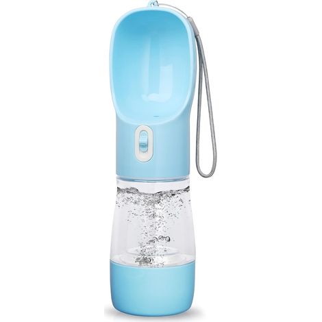 Dog Water Bottle, 2 in 1 Portable Dog Water Bottle 258ML Travel Dog Water Bottle for Outdoor for Dog Cat Pets (1/5)