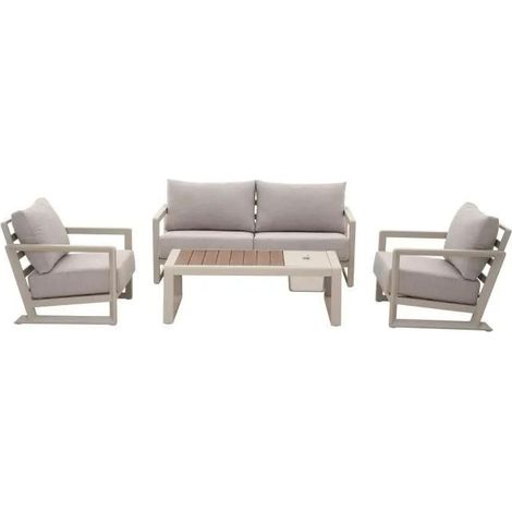 Progarden PERTH Gartenset 4 Plätze Aluminium (1/3)