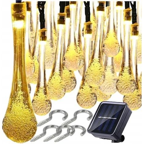 Solar-Garten-LED-Lichterkette 5 m Eiszapfen