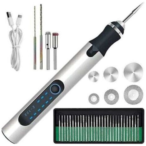 Electric Engraving Pen Cordless Mini Carving Pen 300mah Rechargeable (1/4)