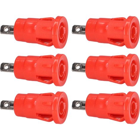 Lot de 100 connecteurs banane femelle 4mm détachables ABS laiton nickelé pour panneaux élec auto solaire bateau camping-car (1/5)