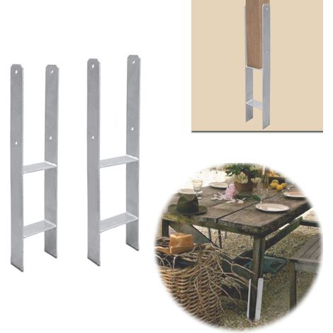 Randaco 2X H-Anchor Post Support Carport Post Anchor zincato a caldo durevole 91MM (1/5)