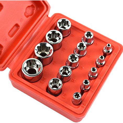 14 utensili combinati per la riparazione di auto (presa di tipo E)