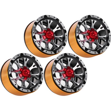 1,7-Zoll-Radnaben aus Metall mit dekorativer Bremsscheibe für RC-Cars im Maßstab 1:10, SCX10 II / TRX4 (1/5)