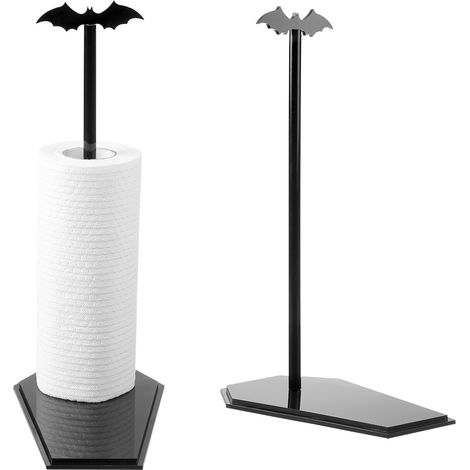 Porte-serviettes en papier chauve-souris support de comptoir gothique décoration d'intérieur de rouleau de serviettes sur pied (1/5)