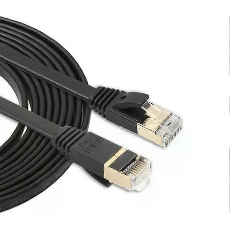 Câble Ethernet CAT7 - 3 m ultra plat 10 Gbit/s, connecteurs RJ45 blindés - (1/5)