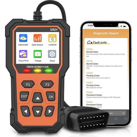 TRADE SHOP - Obd2 Diagnosi Auto Italiano Lettore Cancellazione Codici Errore Spia Motore V521 - (1/5)