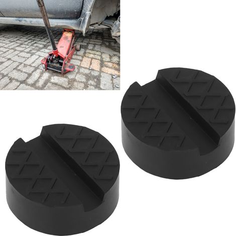 2 Pièces Patins de Levage Universels en Caoutchouc, Adaptateurs Réutilisables pour Cric