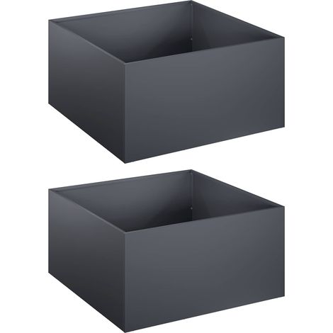 Garden Planter 2 pcs Anthracite 40 x 40 x 30 cm vidaXL