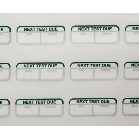 Etiquette adhésive pré-imprimée RS PRO Blanc, 120 par paquet ( Prix pour Sachet de 120 ) (1/3)