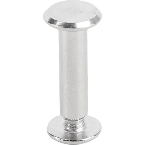 Lot de 40 rivets à tête ronde plate M4 5x18x9,5 mm en acier inoxydable pour travaux du cuir et confection de vêtements. (1/5)