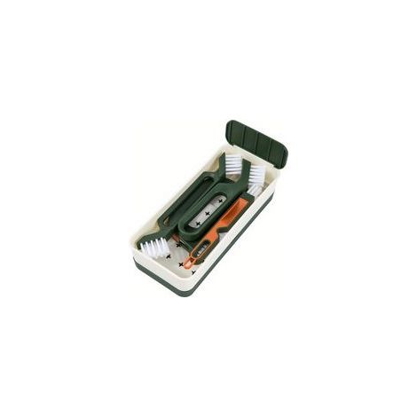 Cepillo de limpieza, cepillo para el alféizar del baño, potente raspador para limpiar encimeras, cepillo para tapas de tazas, cepillo para el alféizar de la ventana - Crezuo