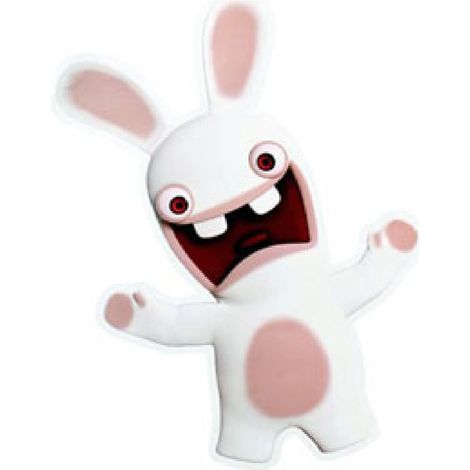 Sticker Lapins Cretins exterieur taille L - 40x30cm