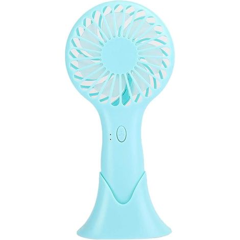 Mini ventilateur (bleu), petit ventilateur à 3 vitesses, ventilateur portable, batterie portable intégrée de grande capacité pour la maison et le bur