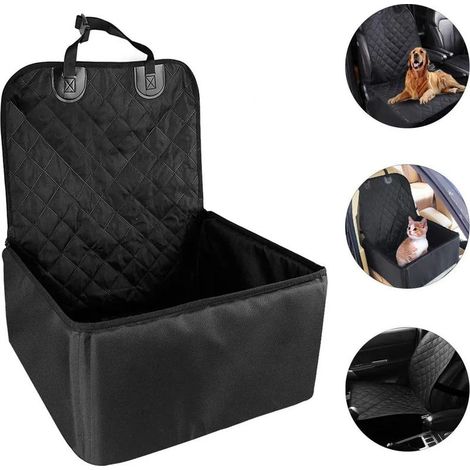 Siège auto pour chien extra stable - Siège auto de haute qualité pour chiens de petite et moyenne taille - Siège auto imperméable pour chiens, utilisable à l'avant et à l'arrière (1/5)