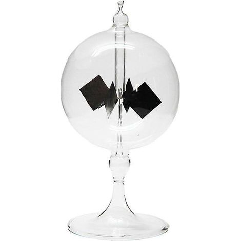 Moulin météorologique rotatif en verre à 4 pales, alimenté à l'énergie solaire, radiomètre Crookes, moulin lumineux/outil pédagogique (1/5)