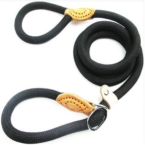 1.5 m Laisse de Chien en Nylon, Noir Corde Laisse Chien, Laisse Chien Corde, Laisse Dressage Chien, Laisse Coulissante, Laisse Lasso pour Chien, Collier Laisse Chien pour Petits et Moyens Chiens (1/5)