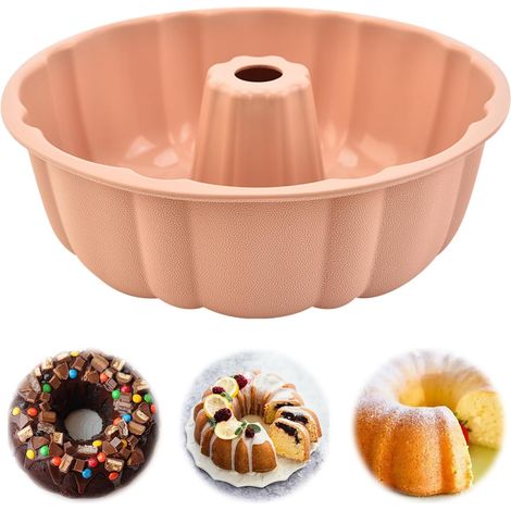 Moule Cake 24 cm, Moulel Kouglof Silicone, Moules Baba Au Rhum, Moules à Kouglof, Moul Savarin, Moul à Kouglof en Silicone, pour Gâteaux, Gelée, Pain (1/5)