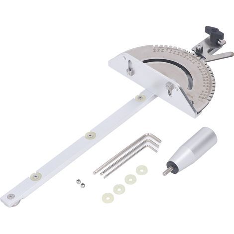 Gehrunganschlag für Tischkreissägen, einstellbarer Winkel, gut lesbare Skala, hochpräzise Aluminiumlegierung für die Holzbearbeitung (1/5)