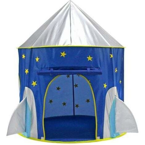 Rocket Play Tent, Spaceship Playhouse, Portable, Foldable (1/4)