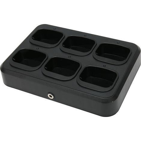 Chargeur multiple pour talkie-walkie à six voies, dissipation thermique rapide, sortie 500 mA, alimentation CA 100-240 V, base de chargeur multiple pour MD-380 (prise européenne). (1/5)